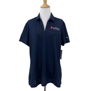 Nike Golf Polo Shirt Womens XL Extra Large Navy Lexis Nexis Embroidered Logo New